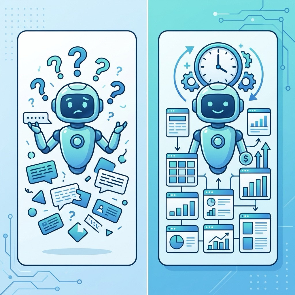 AI 에이전트 데모 vs 수익 구조 비교