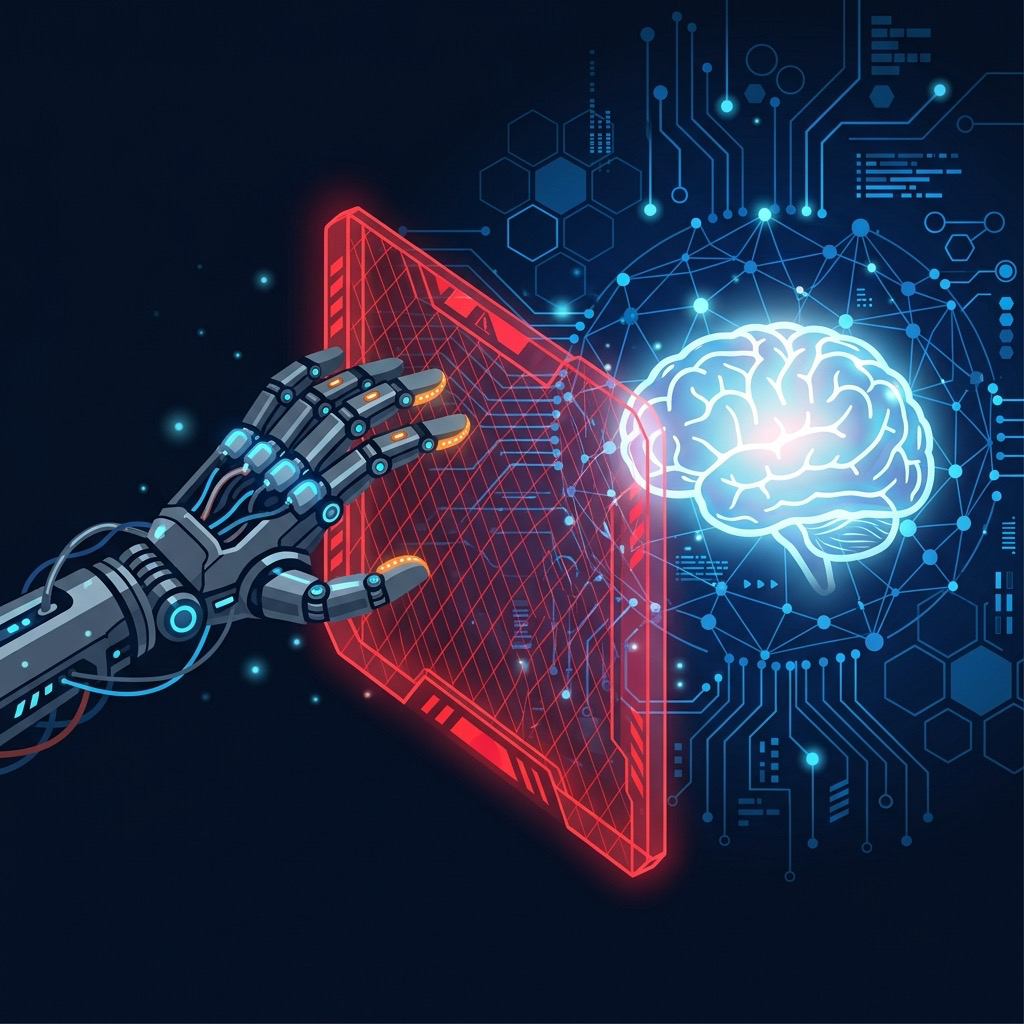 AI 에이전트 자율성과 Anthropic 가드레일 충돌 일러스트