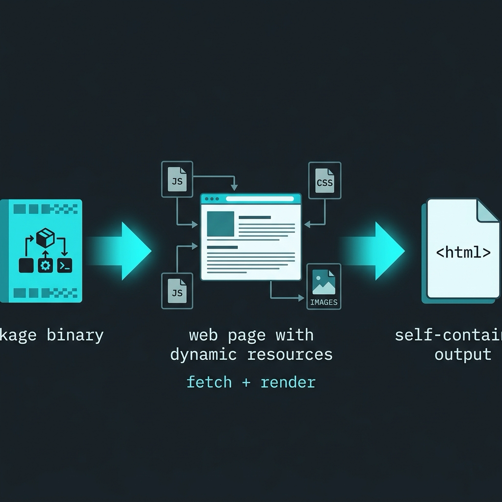 Kage 아키텍처 — 단일 바이너리에서 자기충족 HTML 생성 흐름