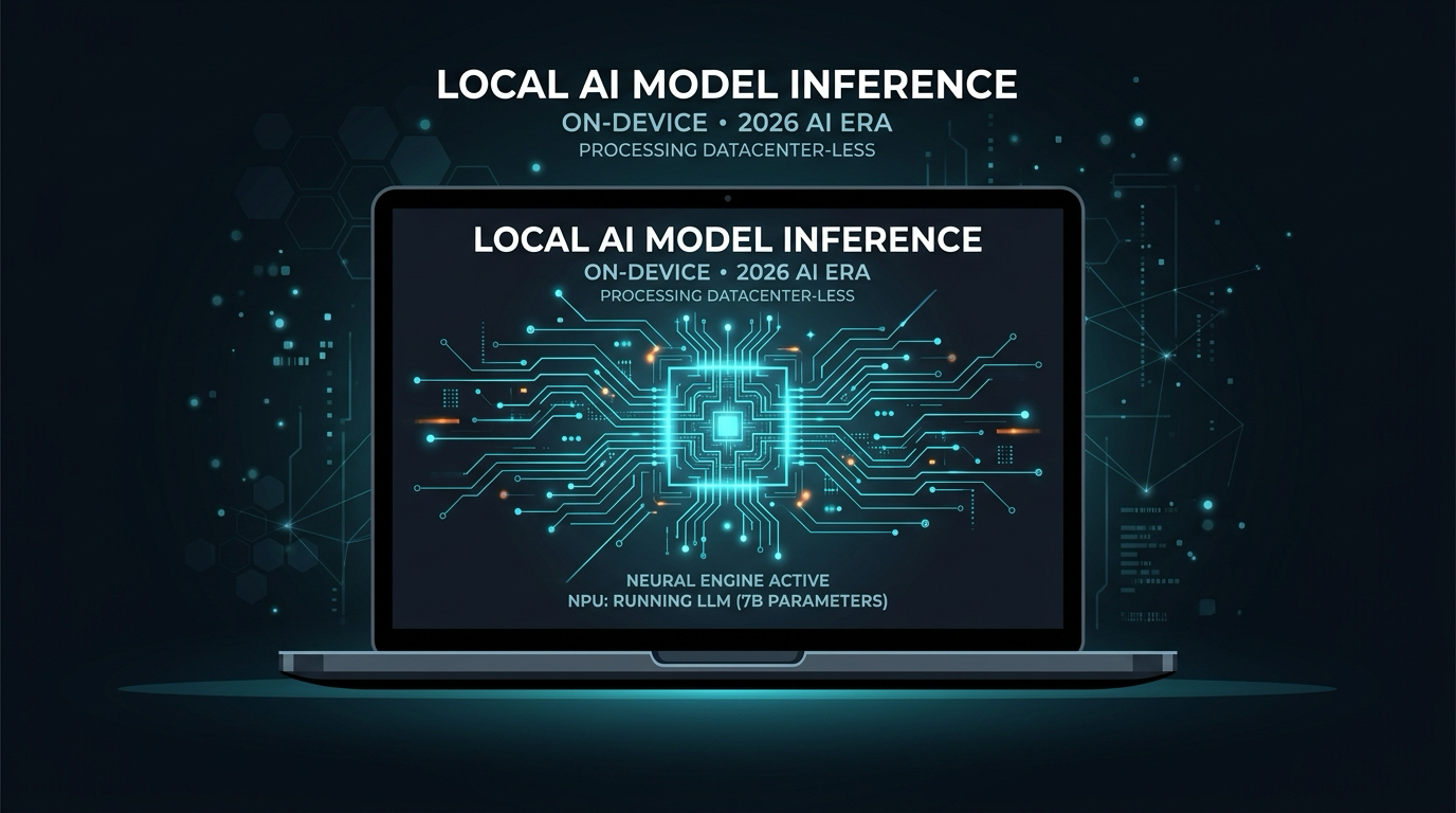 Illustration of a local AI model inference setup