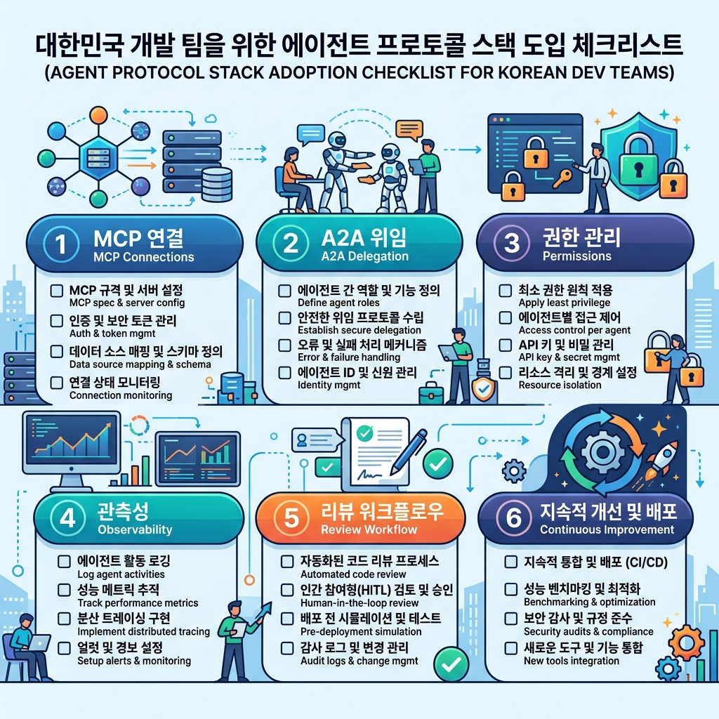 한국 개발팀을 위한 에이전트 프로토콜 도입 체크리스트